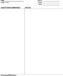 Cornell Notes Template 1 form