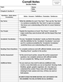 Cornell Notes Template 3 form