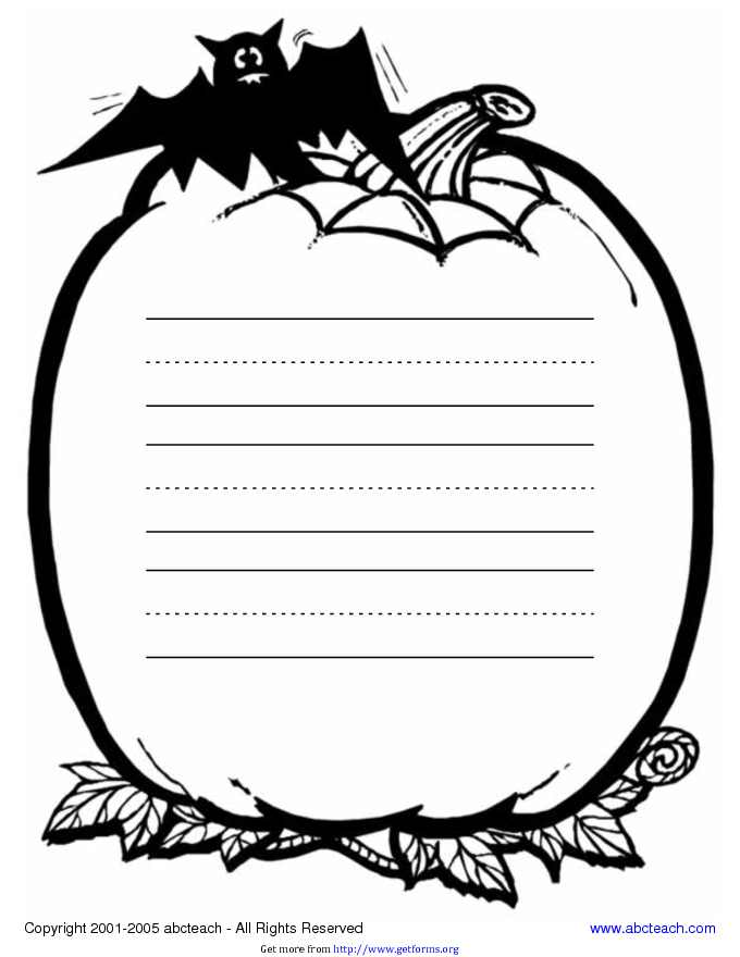 Lined Paper Template for Kids 1