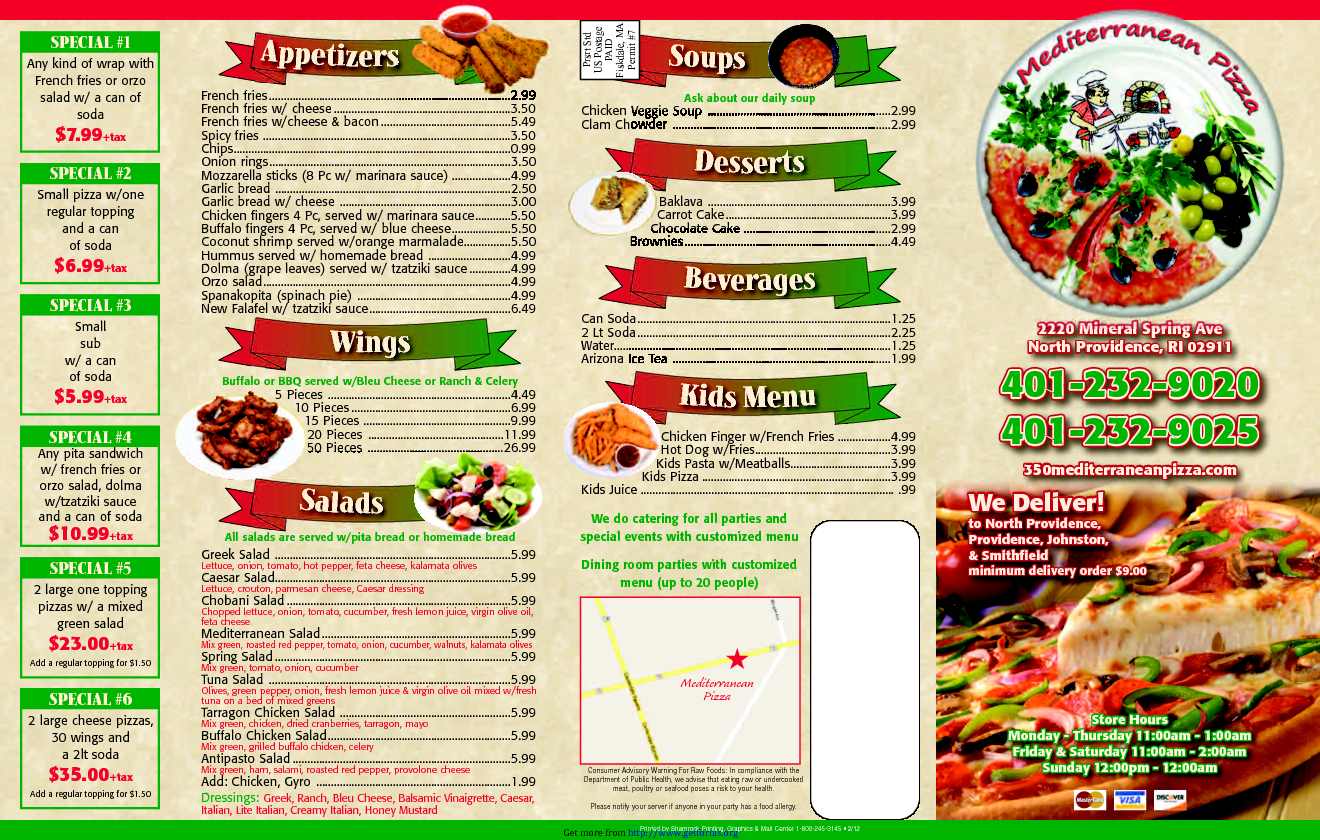 Takeout Menu Template 1