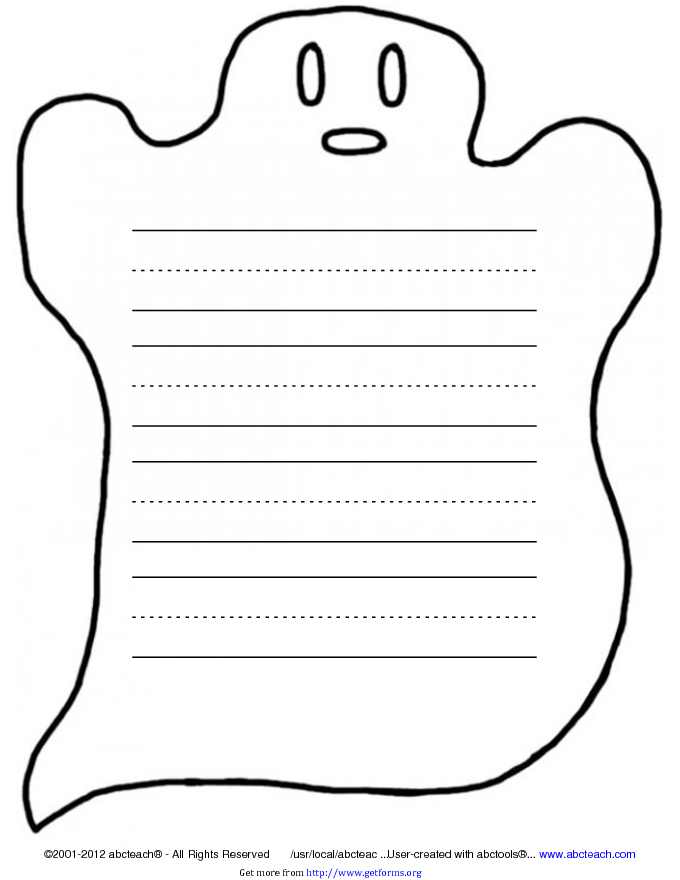 Lined Paper Template for Kids 3