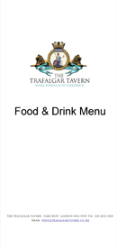 Food & Drink Menu - Trafalgar Tavern form