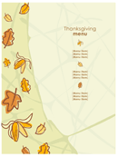Thanksgiving Menu template 1 form