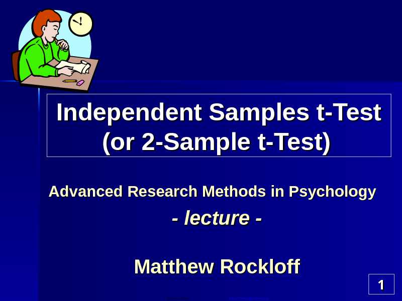 Independent Samples T-Test (Or 2-Sample T-Test)