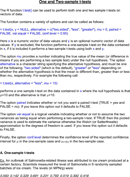 One And Two Sample T-Tests form