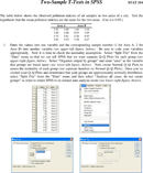 Two-Sample T-Tests in SPSS form