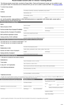 Child Travel Consent Form form