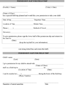 Generic Permission Slip form