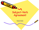 Subject Verb Agreement Powerpoint 5 form
