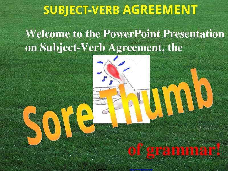 Subject-Verb Agreement ppt 1