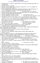 Subject-Verb Agreement Exercises 1 form