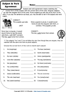 Subject Verb Agreement Worksheets 3 form