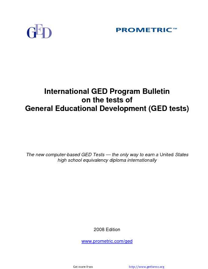 GED Sample Test Template 3