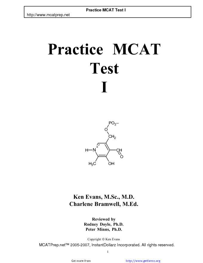 MCAT Sample Questions Template 1