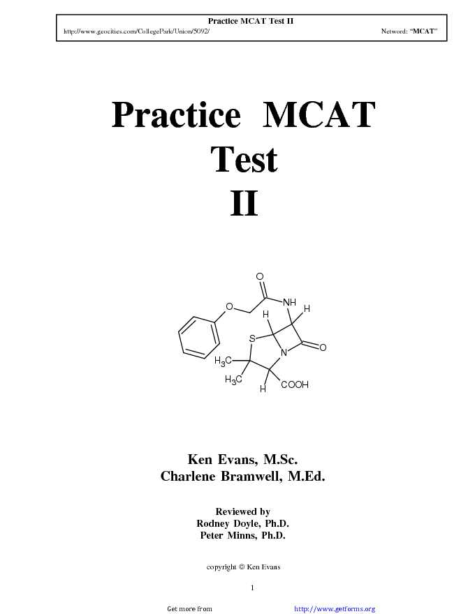 MCAT Sample Questions Template 2