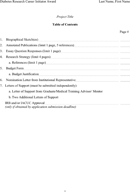 Table of Contents Template 1 form