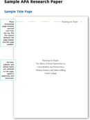 Sample APA Research Paper form