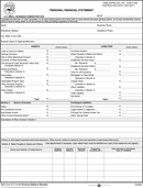 Personal Financial Statement Blank Form form