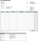 Billing Statement form