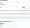 Billing Statement Template form