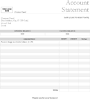 Bank Statement Template form