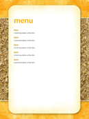 Party Menu Template 3 form