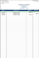 Statement of Account Template 1 form