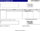Statement of Account Template 2 form