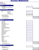 Income Statement Template form