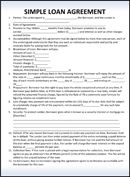 Simple Loan Agreement Template form