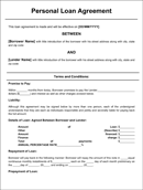 Personal Loan Agreement Form 2 form