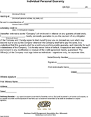 Individual Personal Guaranty 2 form