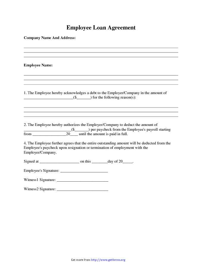 Employee Loan Agreement 1