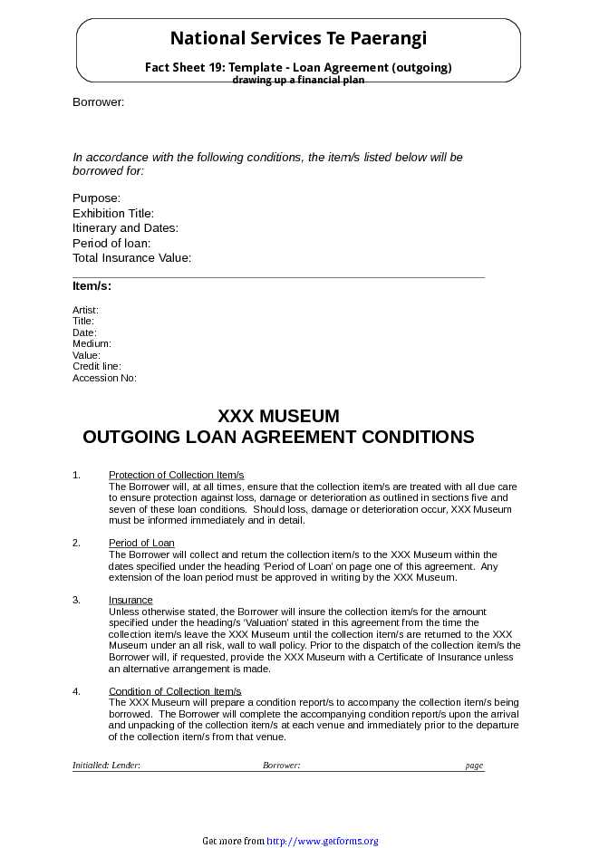 Loan Agreement Template 1