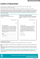 Guarantee Letter Sample 3 form