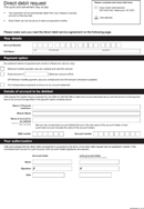 Direct Debit Request form