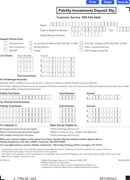 Fidelity Investments Deposit Slip form