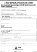 Direct Deposit Authorization Form form