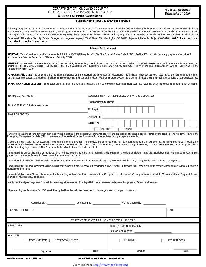 Student Stipend Agreement