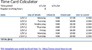 Time Card Calculator 1 form