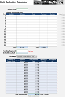 Debt Reduction Calculator form