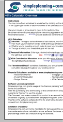 401K Calculator 3 form