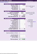Car Payment Calculator Excel form
