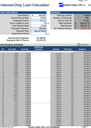 Interest Only Amortization Schedule Excel form