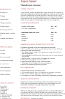 Entry Level Hairdresser Resume form