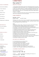 Hair Stylist CV Sample form