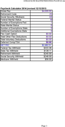 Paycheck Calculator form