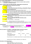 Retirement Withdrawal Calculator form