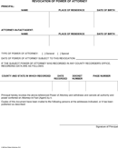 Revocation of Power of Attorney Form form