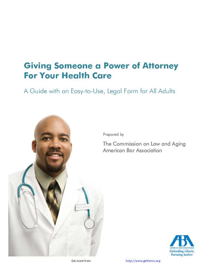 Health Care Power of Attorney Form